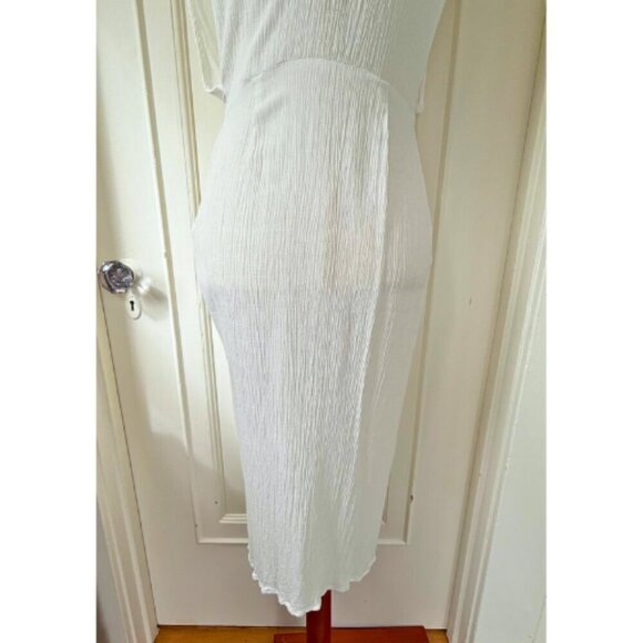 AMARYLLIS White Lightweight Knotted Beach Coverup Size M - Picture 4 of 7